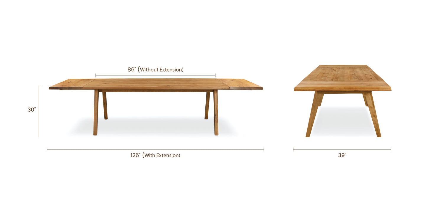 Oak, dimensions