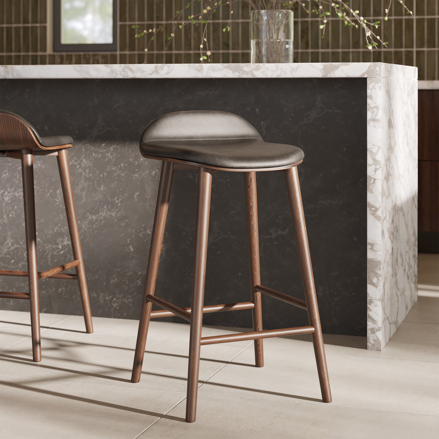 Notello Leather Counter Stool