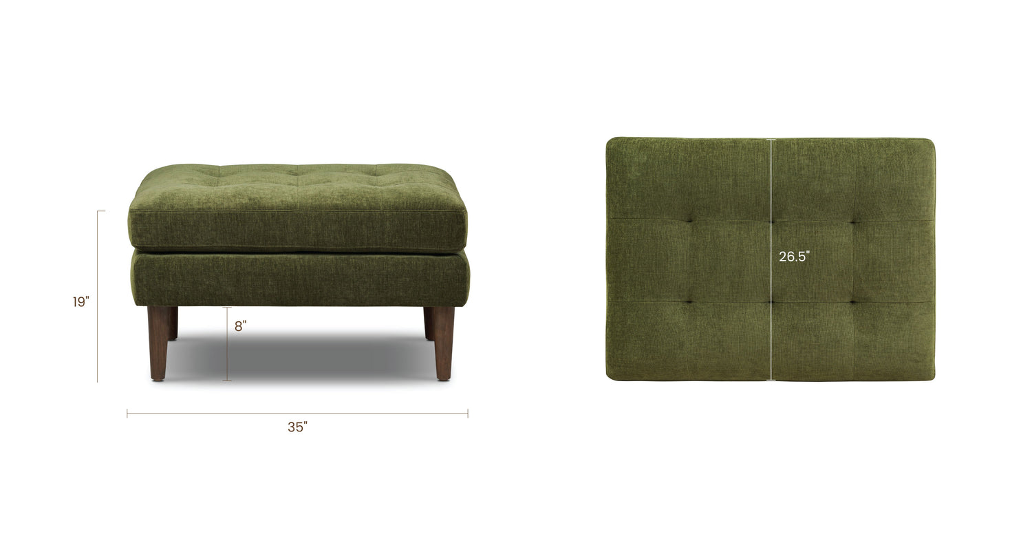 Distressed Green Velvet, dimensions