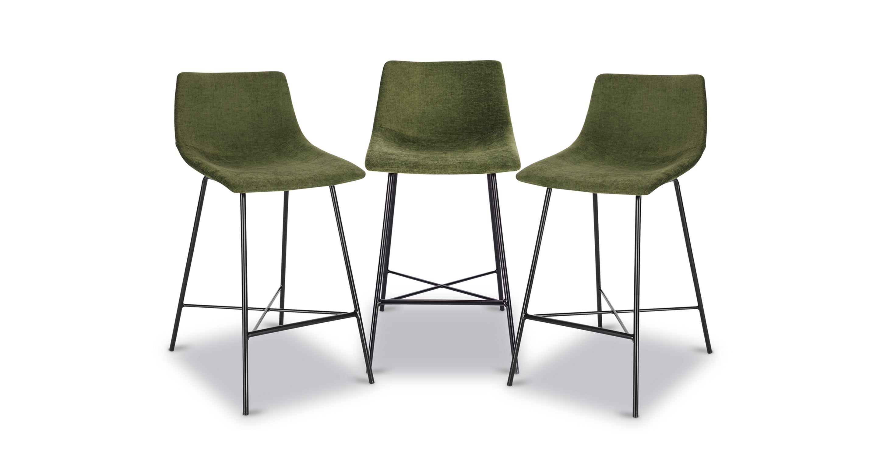 Bar stools green discount velvet